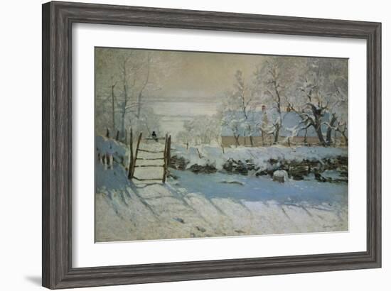 The Magpie, 1868/69-Claude Monet-Framed Giclee Print