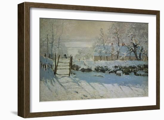 The Magpie, 1868/69-Claude Monet-Framed Giclee Print