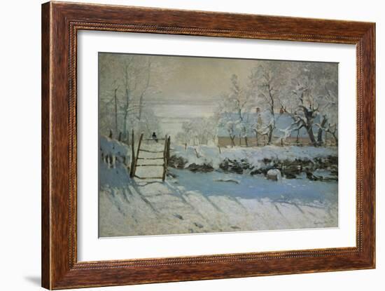 The Magpie, 1868/69-Claude Monet-Framed Giclee Print