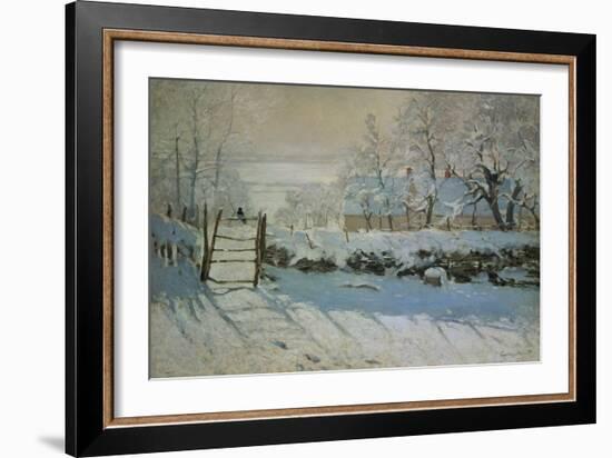 The Magpie, 1868/69-Claude Monet-Framed Giclee Print