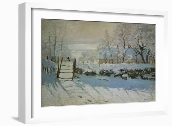 The Magpie, 1868/69-Claude Monet-Framed Giclee Print