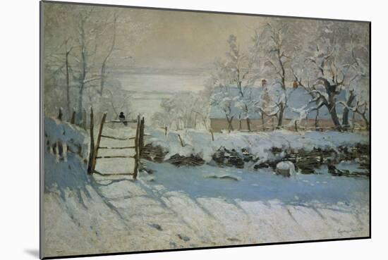 The Magpie, 1868/69-Claude Monet-Mounted Giclee Print