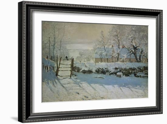 The Magpie, 1868/69-Claude Monet-Framed Premium Giclee Print