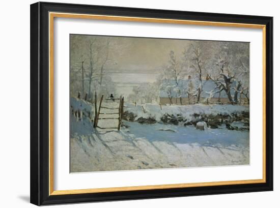 The Magpie, 1868/69-Claude Monet-Framed Premium Giclee Print