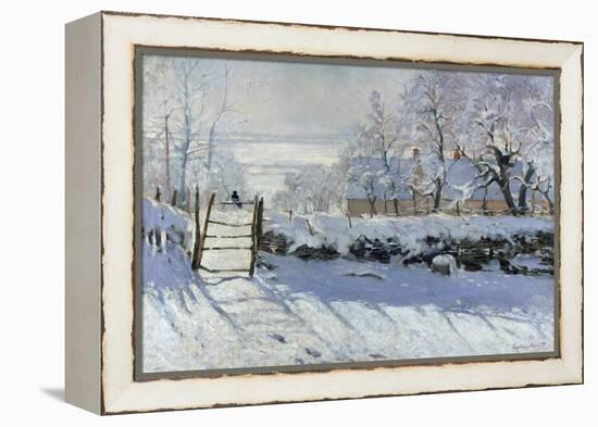 The Magpie, 1869-Claude Monet-Framed Premier Image Canvas