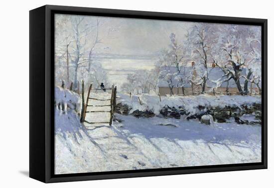 The Magpie, 1869-Claude Monet-Framed Premier Image Canvas