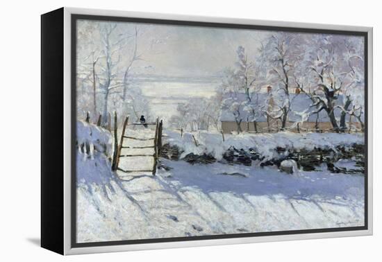 The Magpie, 1869-Claude Monet-Framed Premier Image Canvas