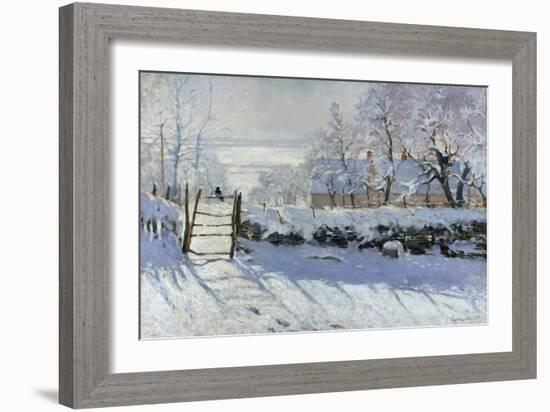 The Magpie, 1869-Claude Monet-Framed Premium Giclee Print