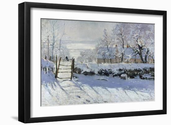 The Magpie, 1869-Claude Monet-Framed Premium Giclee Print