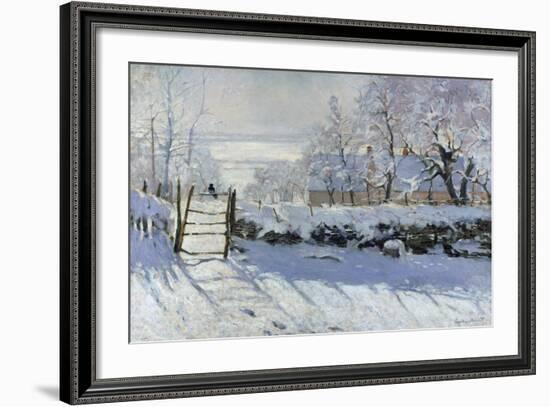 The Magpie, 1869-Claude Monet-Framed Giclee Print