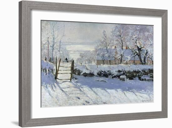 The Magpie, 1869-Claude Monet-Framed Giclee Print