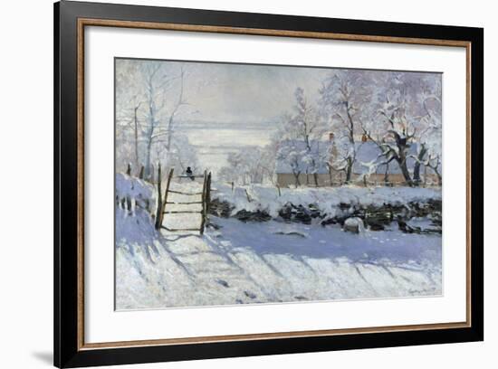 The Magpie, 1869-Claude Monet-Framed Giclee Print