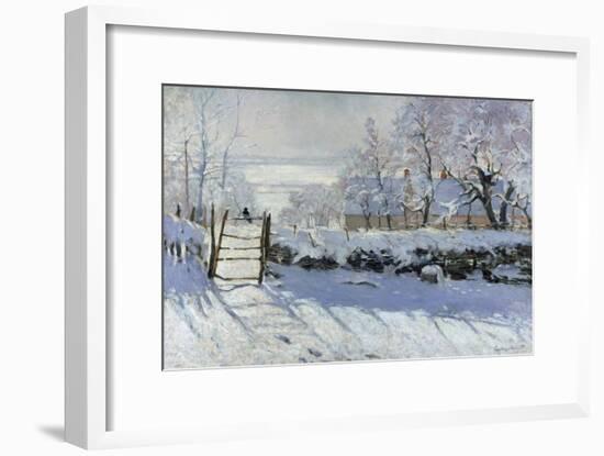 The Magpie, 1869-Claude Monet-Framed Giclee Print