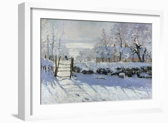 The Magpie, 1869-Claude Monet-Framed Giclee Print