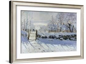 The Magpie, 1869-Claude Monet-Framed Giclee Print