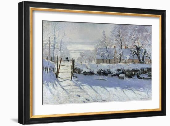 The Magpie, 1869-Claude Monet-Framed Giclee Print