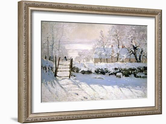 The Magpie, 1869-Claude Monet-Framed Premium Giclee Print