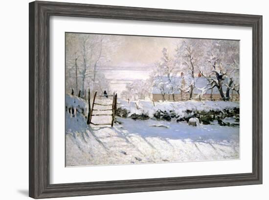 The Magpie, 1869-Claude Monet-Framed Premium Giclee Print