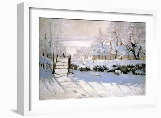 The Magpie, 1869-Claude Monet-Framed Premium Giclee Print