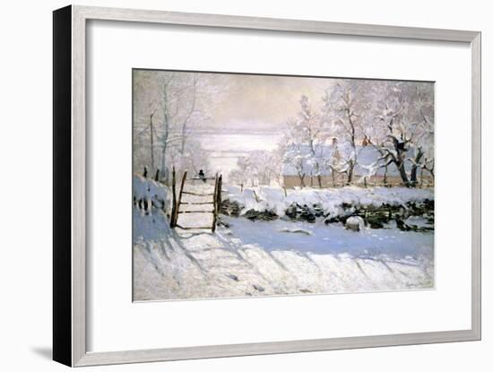 The Magpie, 1869-Claude Monet-Framed Premium Giclee Print