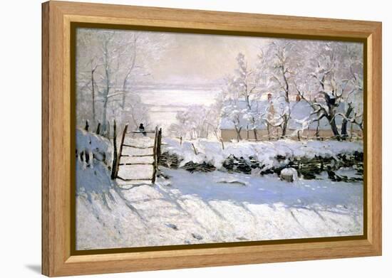 The Magpie, 1869-Claude Monet-Framed Premier Image Canvas