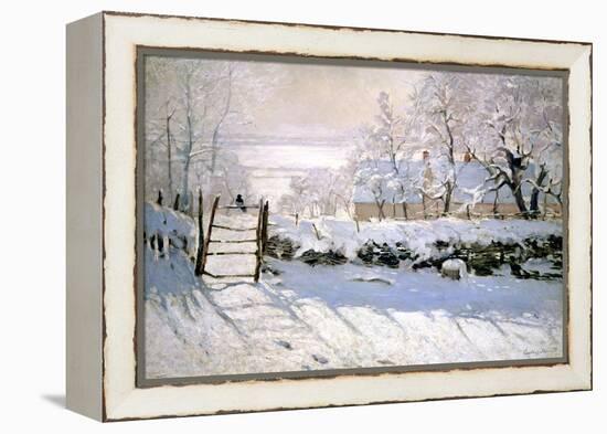 The Magpie, 1869-Claude Monet-Framed Premier Image Canvas