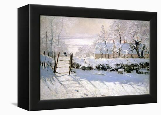 The Magpie, 1869-Claude Monet-Framed Premier Image Canvas