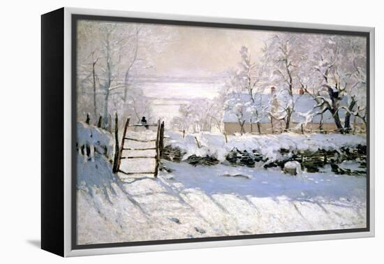 The Magpie, 1869-Claude Monet-Framed Premier Image Canvas