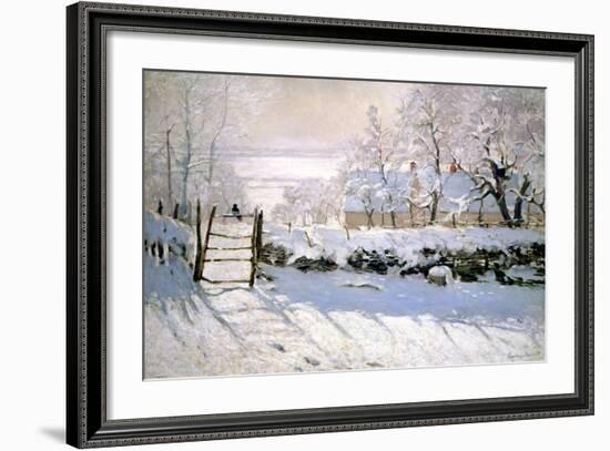 The Magpie, 1869-Claude Monet-Framed Premium Giclee Print