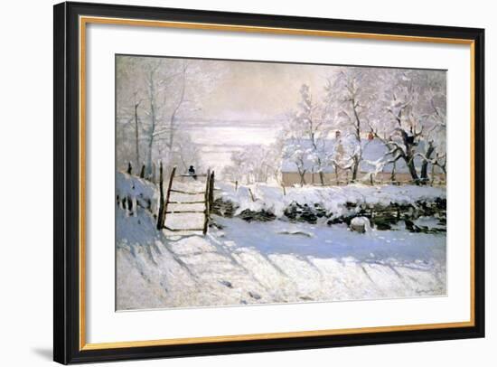 The Magpie, 1869-Claude Monet-Framed Premium Giclee Print