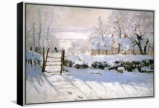 The Magpie, 1869-Claude Monet-Framed Premier Image Canvas