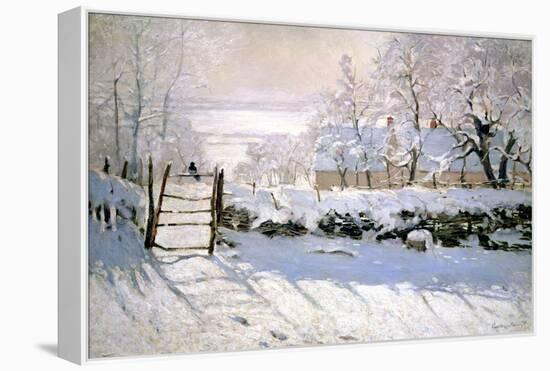 The Magpie, 1869-Claude Monet-Framed Premier Image Canvas