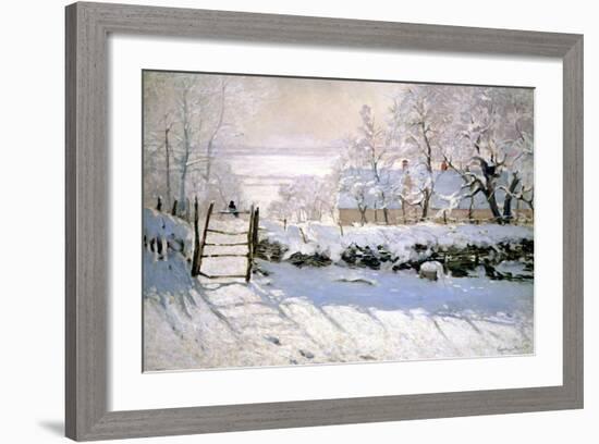 The Magpie, 1869-Claude Monet-Framed Giclee Print