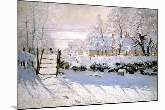 The Magpie, 1869-Claude Monet-Mounted Giclee Print
