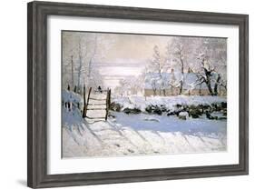 The Magpie, 1869-Claude Monet-Framed Giclee Print