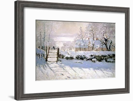 The Magpie, 1869-Claude Monet-Framed Giclee Print