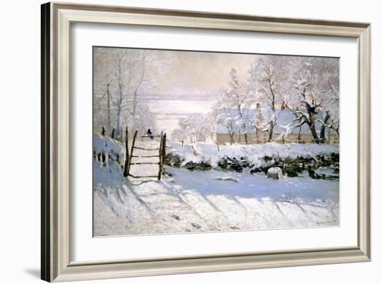 The Magpie, 1869-Claude Monet-Framed Giclee Print
