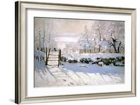The Magpie, 1869-Claude Monet-Framed Giclee Print