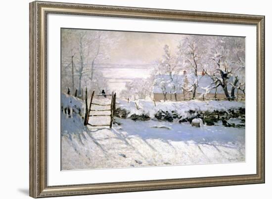 The Magpie, 1869-Claude Monet-Framed Giclee Print