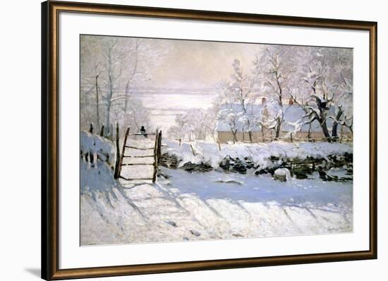 The Magpie, 1869-Claude Monet-Framed Giclee Print