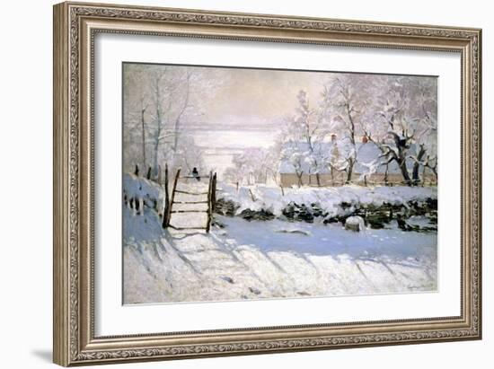 The Magpie, 1869-Claude Monet-Framed Giclee Print