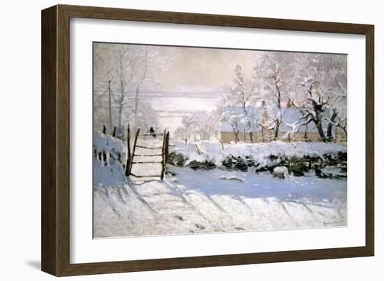 The Magpie, 1869-Claude Monet-Framed Giclee Print