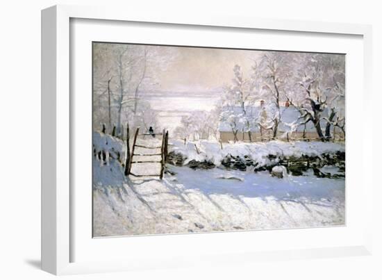 The Magpie, 1869-Claude Monet-Framed Giclee Print