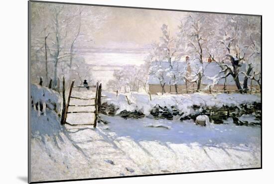 The Magpie, 1869-Claude Monet-Mounted Giclee Print