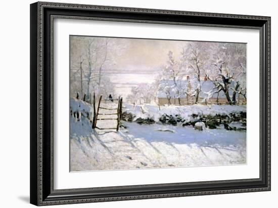 The Magpie, 1869-Claude Monet-Framed Giclee Print