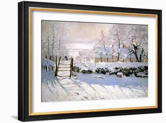 The Magpie, 1869-Claude Monet-Framed Giclee Print