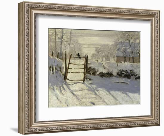 The Magpie, c.1869-Claude Monet-Framed Premium Giclee Print