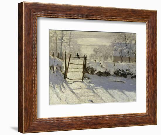 The Magpie, c.1869-Claude Monet-Framed Premium Giclee Print