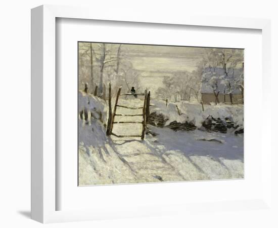 The Magpie, c.1869-Claude Monet-Framed Premium Giclee Print