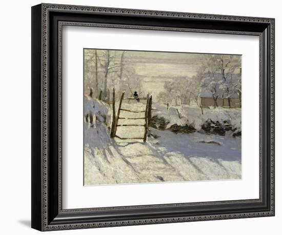 The Magpie, c.1869-Claude Monet-Framed Premium Giclee Print